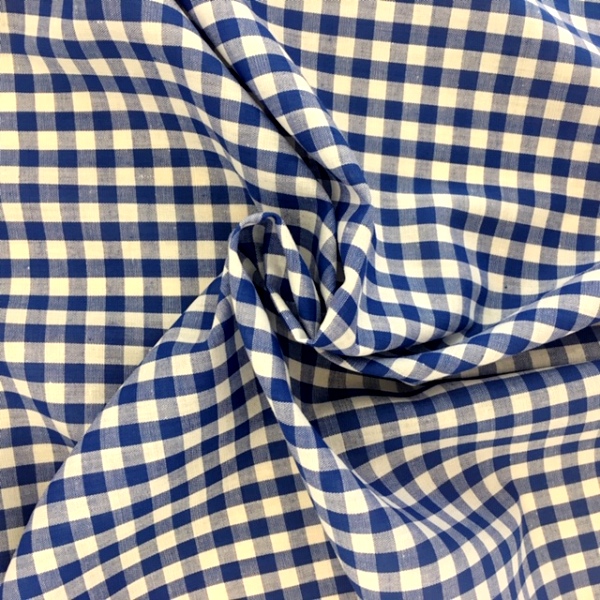 1/4''  Polycotton Gingham ROYAL BLUE